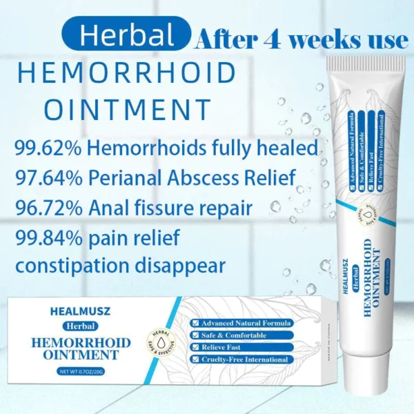 HealmuszPlus प्राकृतिक हर्बल Hemorrhoids मलम