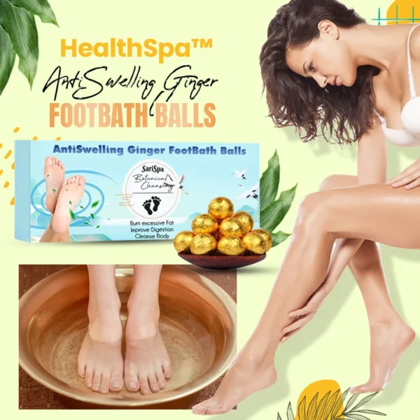 HealthSpa™ Zázvorové guľôčky do kúpeľa na nohy proti opuchom