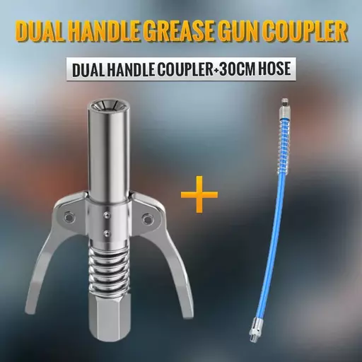 Acoplador de pistola de graxa de mango dual de alta presión