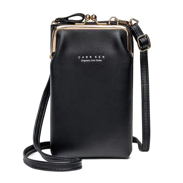 Veľkokapacitná kožená crossbody kabelka