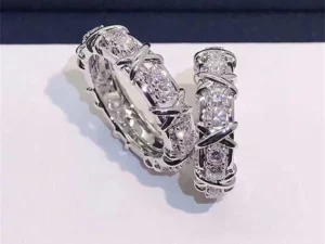 Magnetic Zircon Shaping CROSS FULL MOISSANITE DIAMOND RING