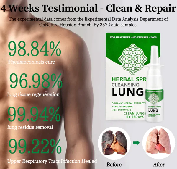 Lífrænt Lung Cleanse Repair Spray fyrir náttúrulyf