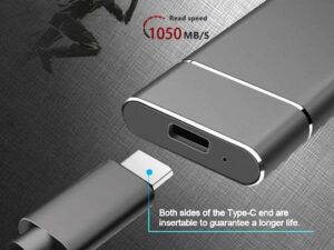 PORTABLE EXTERNAL SOLID STATE DRIVE, UP TO 1050MB/S, COMPATIBLE WITH PC, MAC, PS4 & XBOX