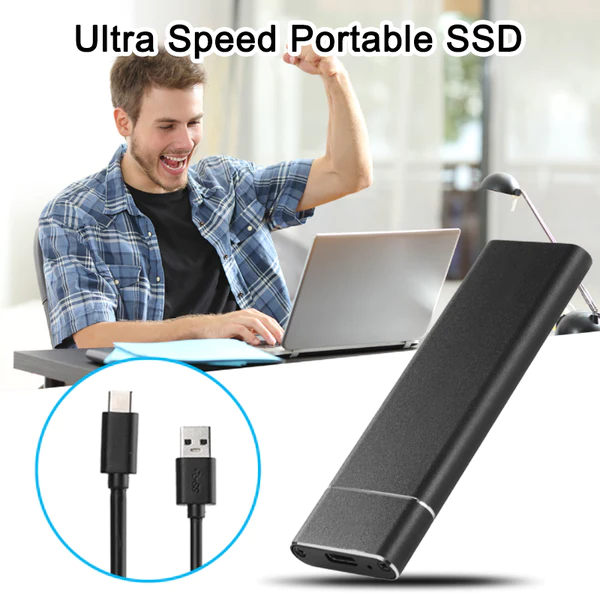 UNIDADE DE ESTADO SÓLIDO EXTERNA PORTÁTIL, ATÉ 1050 MB/S, COMPATÍVEL COM PC, MAC, PS4 e XBOX