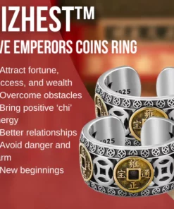 RIZHEST™ Five Emperors Coins Ring