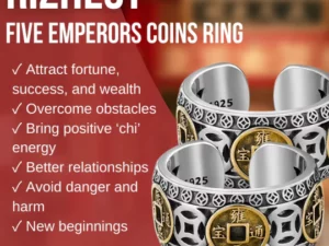 RIZHEST™ Five Emperors Coins Ring