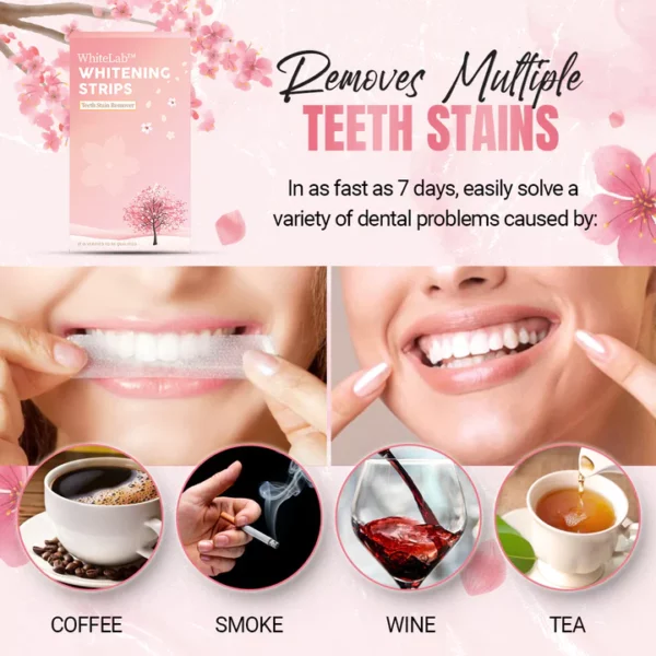 Tiras blanqueadoras para eliminar manchas de dentes WhiteLab™