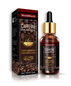 Mujeres 100% Vegan Cafeína Anti Alopecia Aceite Capilar Crecimiento Rápido