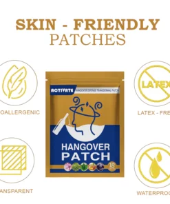 18pcs Hangover Patch, Skin-Friendly Natural Formula, Relieves Discomfort  After Drinking, Hangover Stickers For Party Hangovers