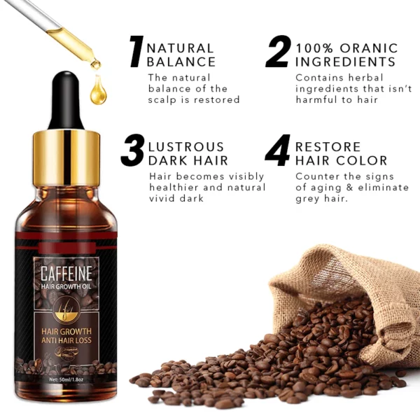 Serum za oživitev in temnenje las s kofeinom