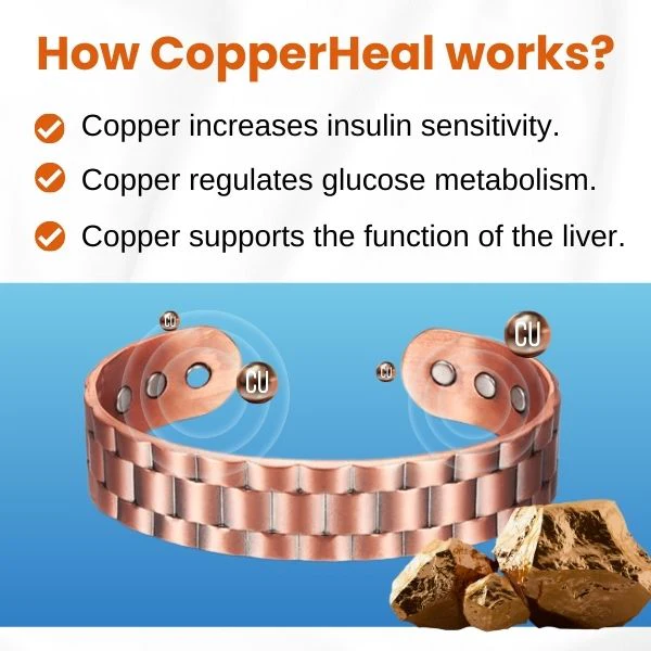 CopperHeal™ SugarDown ቴራፒዩቲክ አምባር