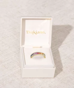 Diakiane Regenbogen-Turmalin Spinni-Ring