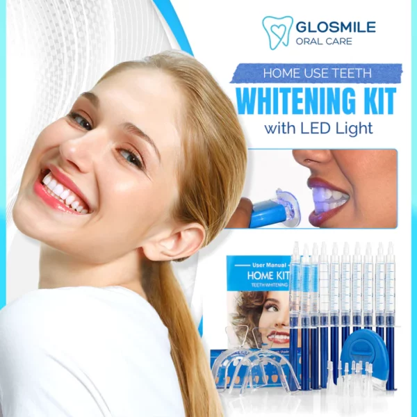 GloSmile 家用牙齿美白套装带 LED 灯