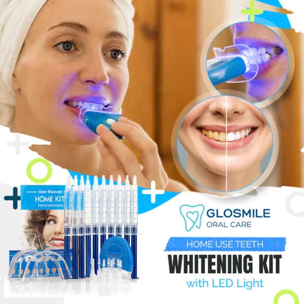 GloSmile Kit per sbiancamento dentale per uso domestico con luce a LED