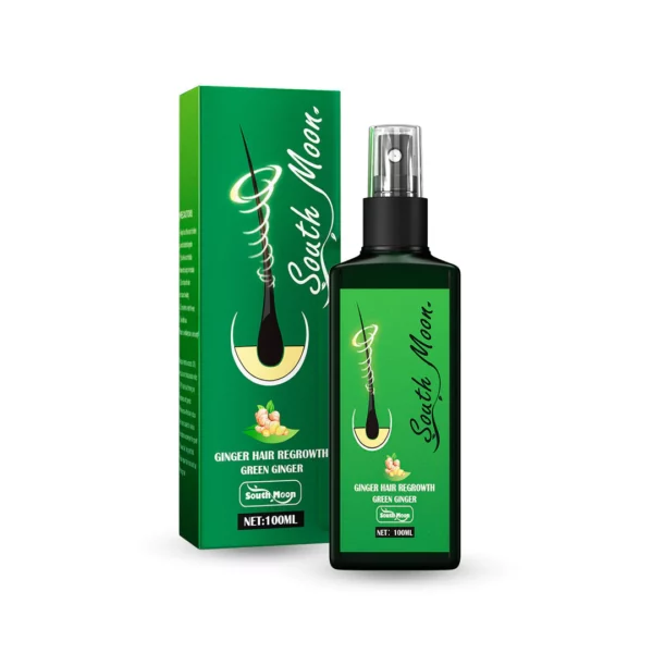 Spray para el crecimiento del cabello de jengibre verde