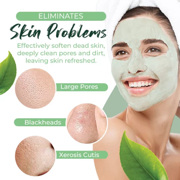 Mascarilla exfoliante de limpieza profunda en polvo de té verde