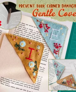 Hand Embroidered Alphabet Corner Bookmark