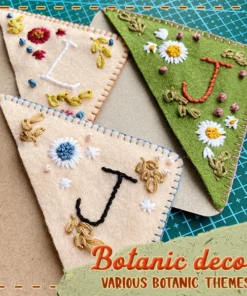 Hand Embroidered Alphabet Corner Bookmark
