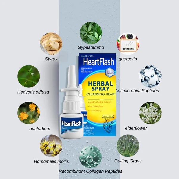 HeartFlash® Органикалык чөптөн жасалган жүрөктү тазалоочу спрей