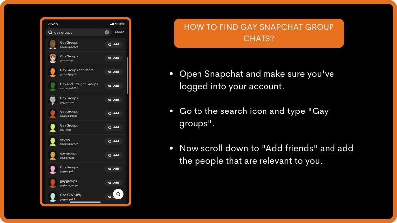 समलिङ्गी Snapchat समूहहरू कसरी फेला पार्ने?