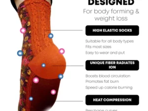 IONFit HeatingDetoxify Floral Socks