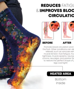 IONFit HeatingDetoxify Floral Socks