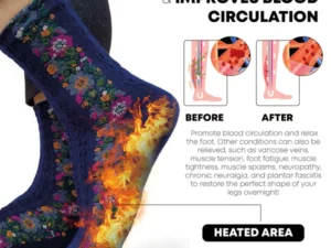 IONFit HeatingDetoxify Floral Socks