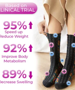 IonFit™ HeatDetox Floral Socks