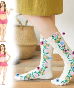 IonFit™ HeatDetox Floral Socks