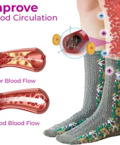 IonFit™ Lymphatic Detoxification Selfheating Floral Socks