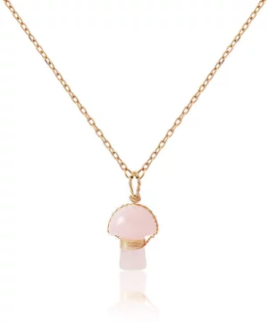 LOVICA Clair RoseQuartz Mushroom Necklace