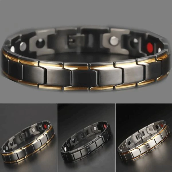 Magnetische gesunde Armbänder aus Titanstahl für Herren