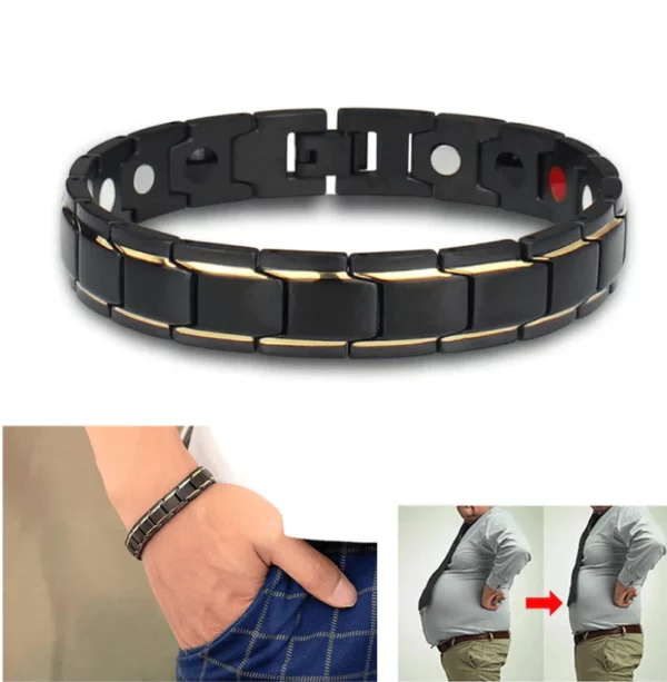 Magnetische gesunde Armbänder aus Titanstahl für Herren