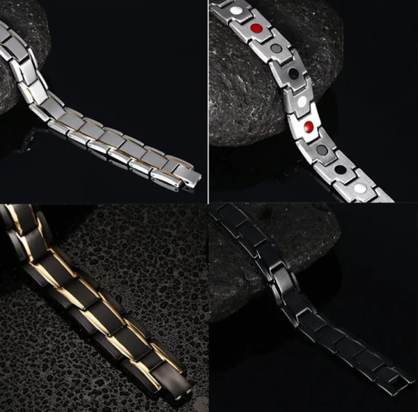 Gelang Sehat Magnetik Baja Titanium Pria