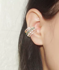 Mormuem™ Astennu Lymphvity Auriculotherapy White Onyx EarCuff