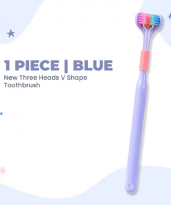 New Three Heads V Shape Toothbrush