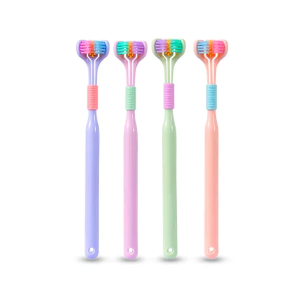 Nuevo cepillo de dientes en forma de V de tres cabezales