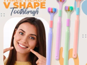 New Three Heads V Shape Toothbrush