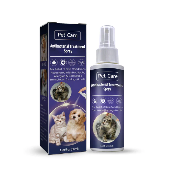Pet Care Antibakteriell behandlingsspray för katter och hundar