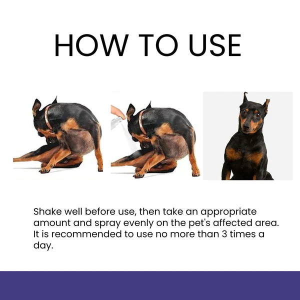 Spray de tratamento antibacteriano Pet Care para cães e gatos