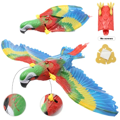 PetBuddy Elektrischer fliegender Vogel Interaktives Spielzeug