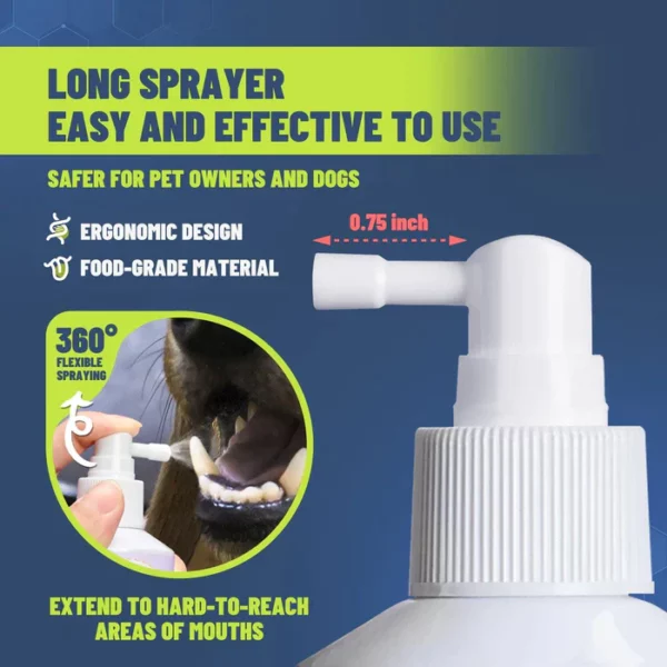 Xịt làm sạch răng PetClean™ cho chó & mèo, loại bỏ hơi thở có mùi, nhắm mục tiêu cao răng & mảng bám mà không cần đánh răng