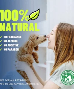 PetClean™ спреј за чистење заби за кучиња и мачки, го елиминира лошиот здив, цели забен камен и плакета, без четкање
