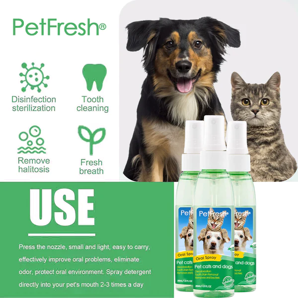 PetFresh® Spray καθαρισμού δοντιών για σκύλους και γάτες