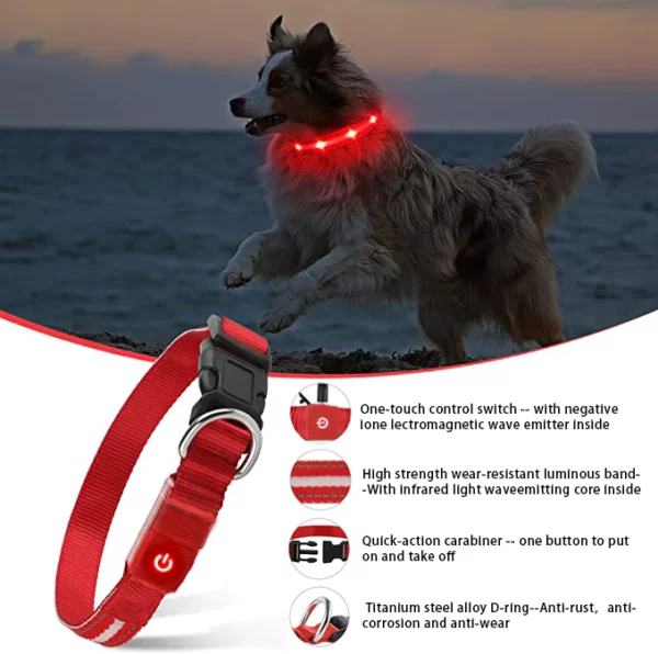 Collar de fisioterapia electromagnética para mascotas con infrarrojos de iones negativos Pethouse™