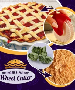 Pie Crust Wheel Cutter & Decorator Set