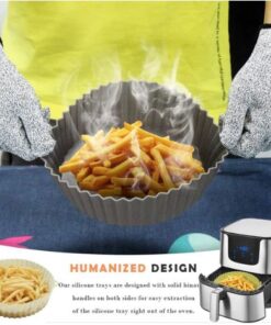 REUSABLE SILICONE AIR FRYER BAKING TRAY