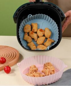 REUSABLE SILICONE AIR FRYER BAKING TRAY
