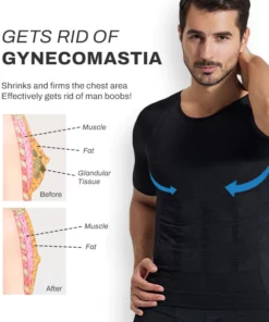 Camiseta de compresión SlimBody para ginecomastia