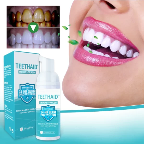 Teethaid™ Pure Herbal Super balinimas ir dantų ir burnos taisymo putos